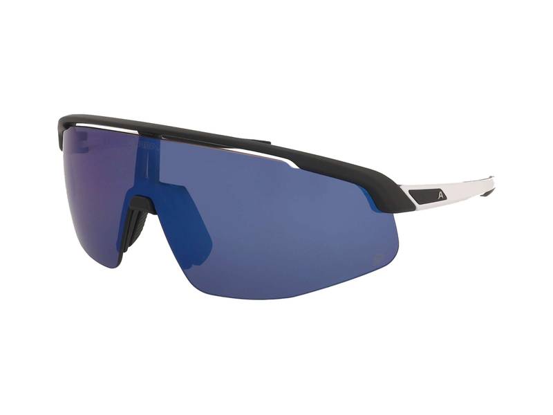 Okulary przeciwsłoneczne Alpina Turbo Pro Q Black-White Matt/Blue Mirror
