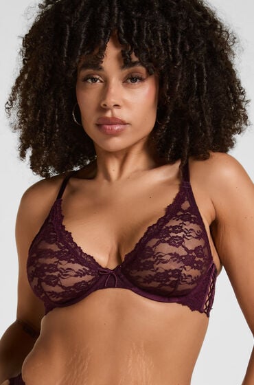 Hunkemöller Highleg Brazilian Aveline Fioletowy