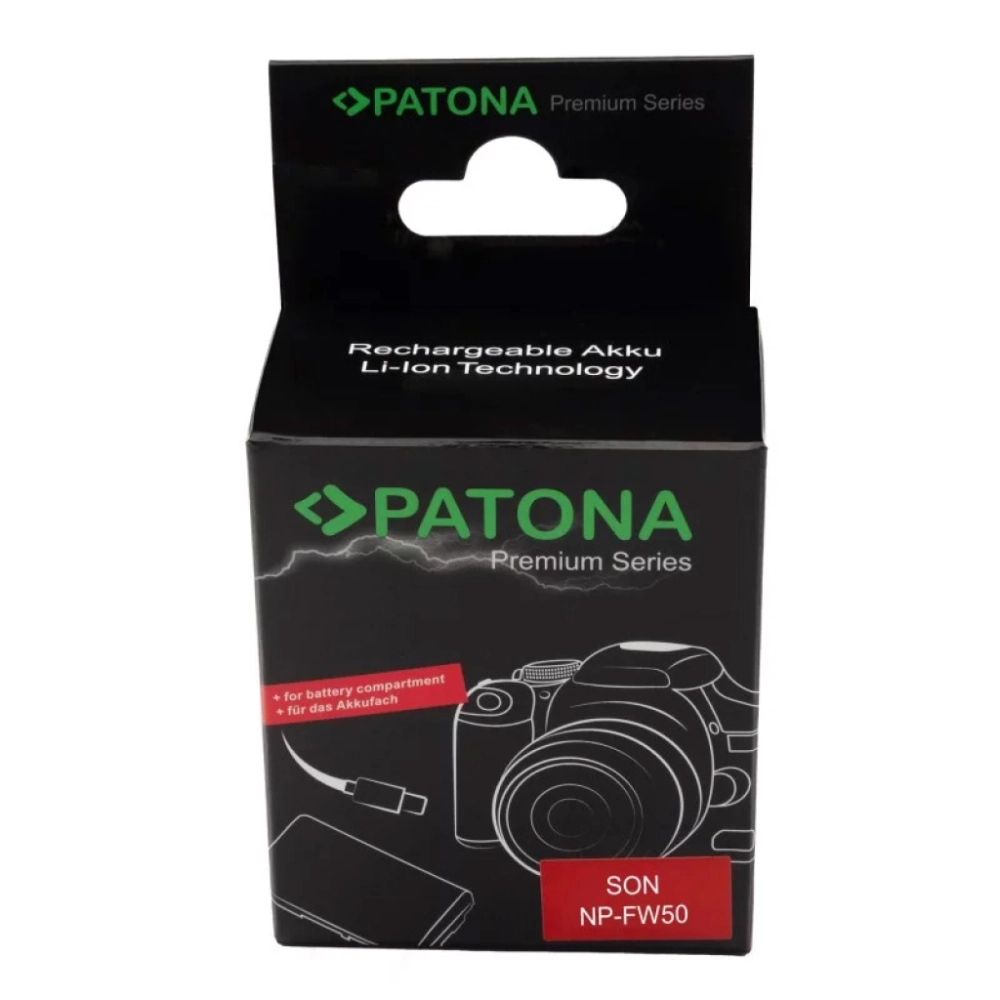 Patona Adapter Dummy USB-C do Sony NP-FW50 ZV-E10 NEX-3 NEX.3C NEX-5