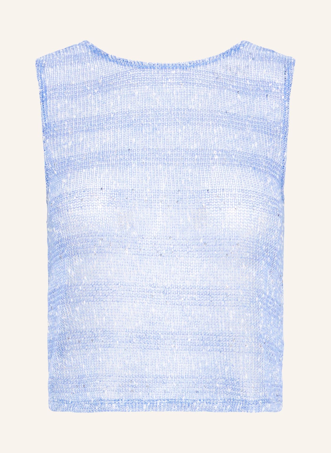 Ichi Dzianinowy Top Ihpiloua Z Cekinami blau