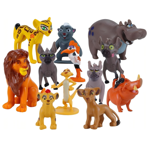 Zestaw Figurek Król Lew 12 szt. - Figurki Akcji Simba, Timon, Pumba, Dekoracja Tortu, Prezent dla Fanów