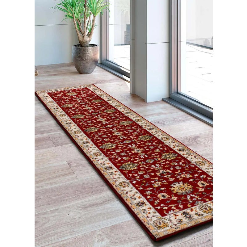 Dywan do przedpokoju, czerwony, 67 x 250 cm, CLASSIC klasyczny - ATTICGO