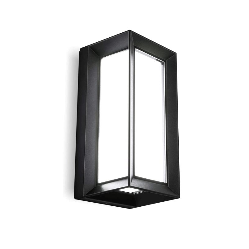 Nowoczesna lampa ścienna zewnętrzna, oświetlenie ścienne zewnętrzne LED, czarna matowa lampa ścienna, IP65 wodoodporna.