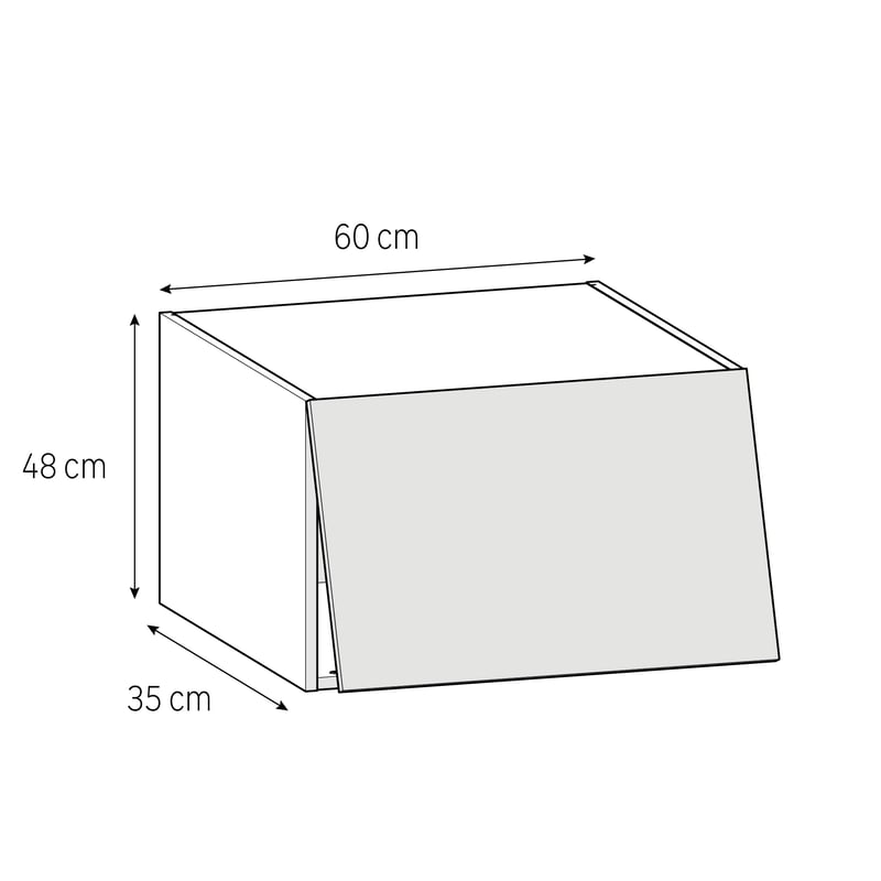 Szafka kuchenna wisząca okapowa kompletna Oxford 60 cm szara Delinia iD
