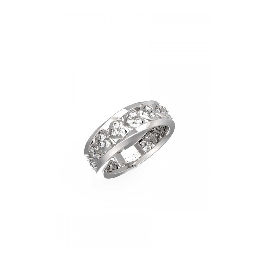 Biżuteria GUESS JUBR04605JWRH. Pierścionek, Kolor szary. Kobieta.