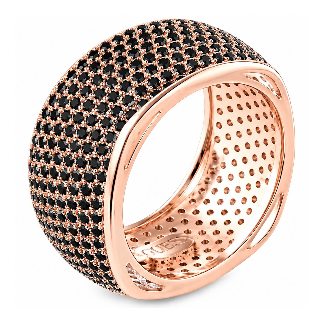 Biżuteria GUESS JUBR04674JWRG. Pierścionek, Kolor czarny. Kobieta.