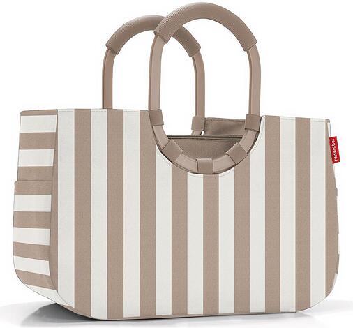 Torba Loopshopper w paski M brązowo-biała z recyklingu