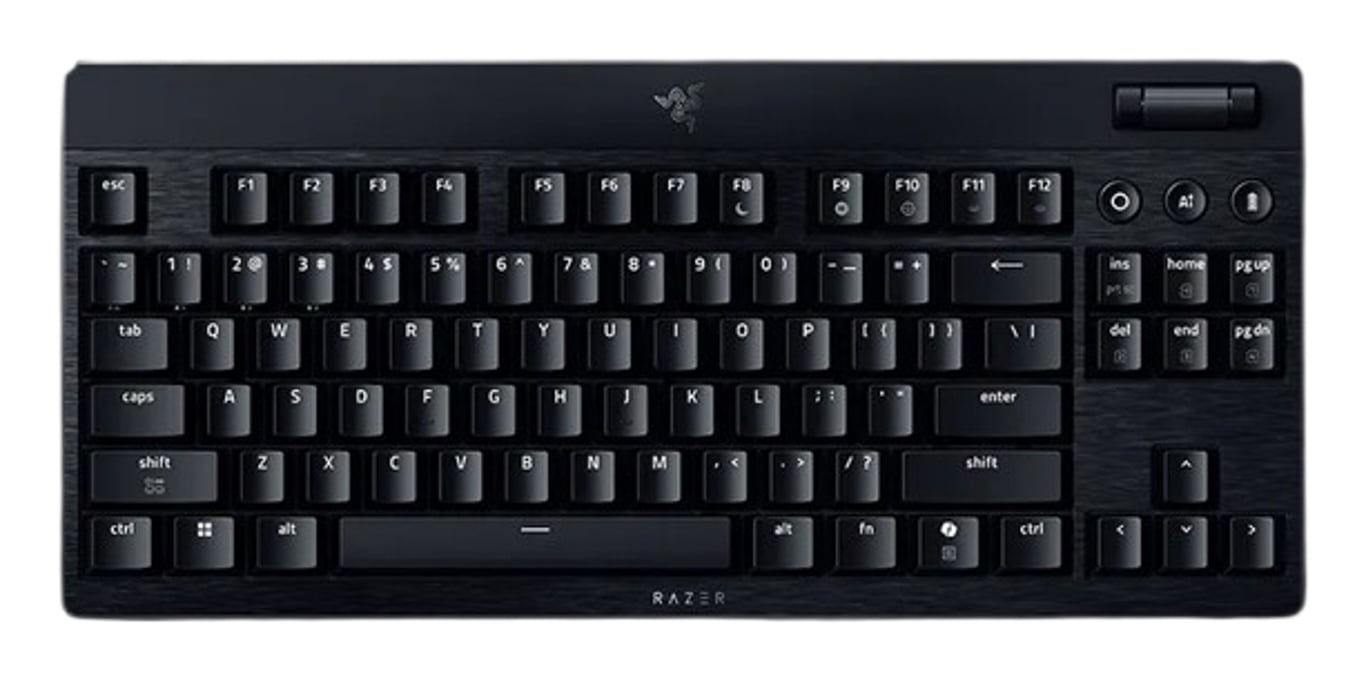 Razer BlackWidow V4 Low-Profile Tenkeyless HyperSpeed klawiatura Gaming USB + Bluetooth QWERTY Czarny RZ03-05450900-R3G1