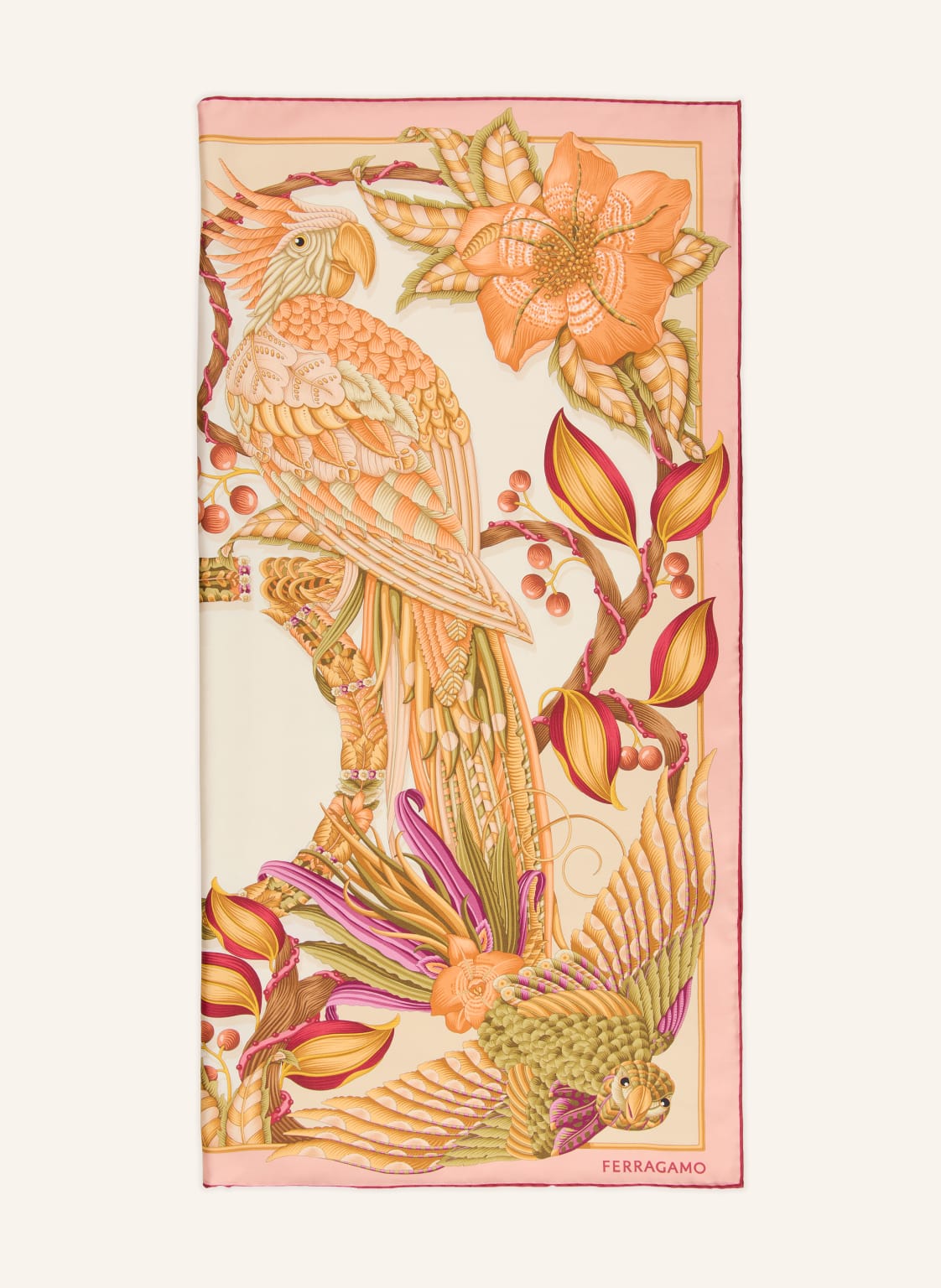 Ferragamo Szalik Jedwabny orange
