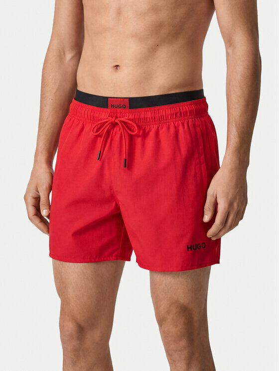 HUGO Szorty kąpielowe Galaxy 50561128 Czerwony Regular Fit