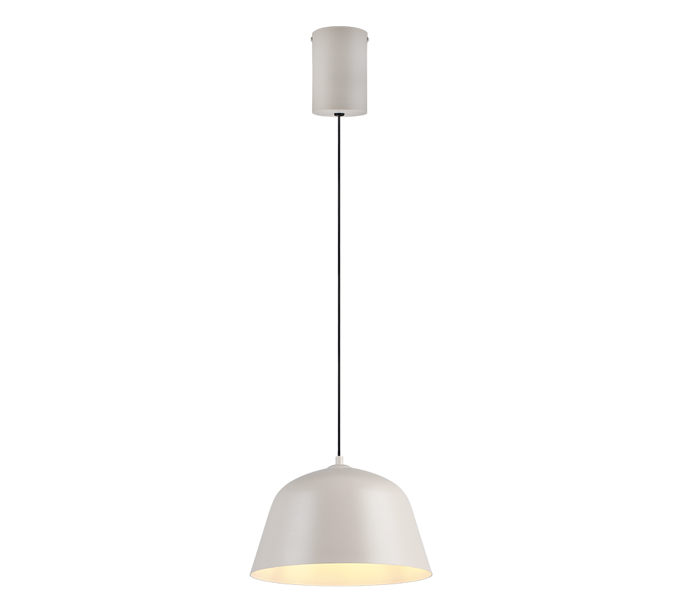 TOVA lampa wisząca metalowa ciepły szary 1xE27 R36411076
