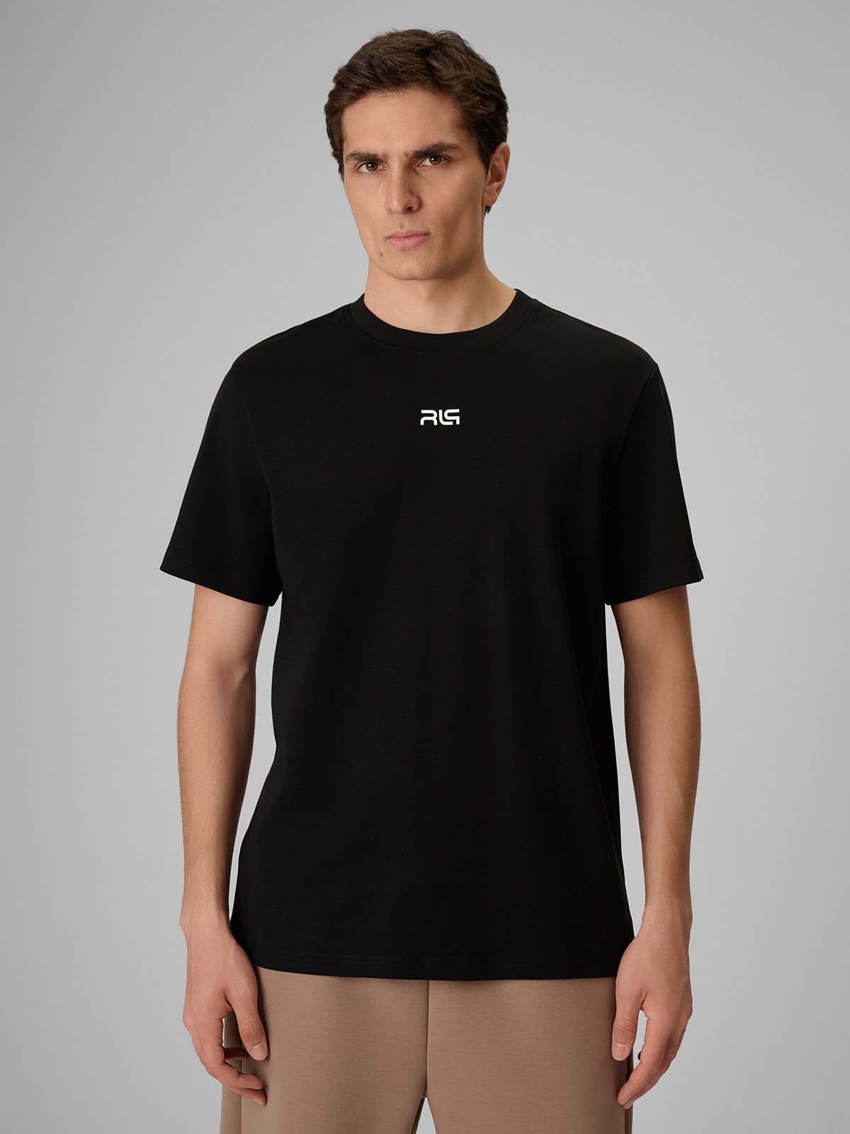 4F T-shirt regular gładki męski 4F x Robert Lewandowski - czarne XL