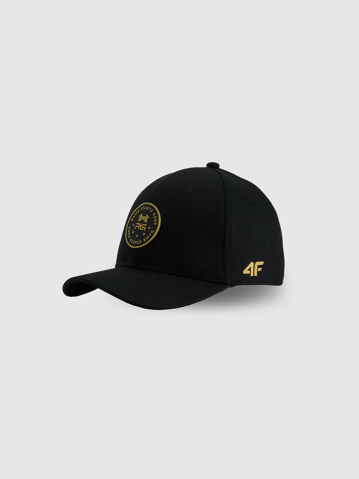 4F Czapka z daszkiem strapback chłopięca 4F JUNIOR x Robert Lewandowski - czarna MT