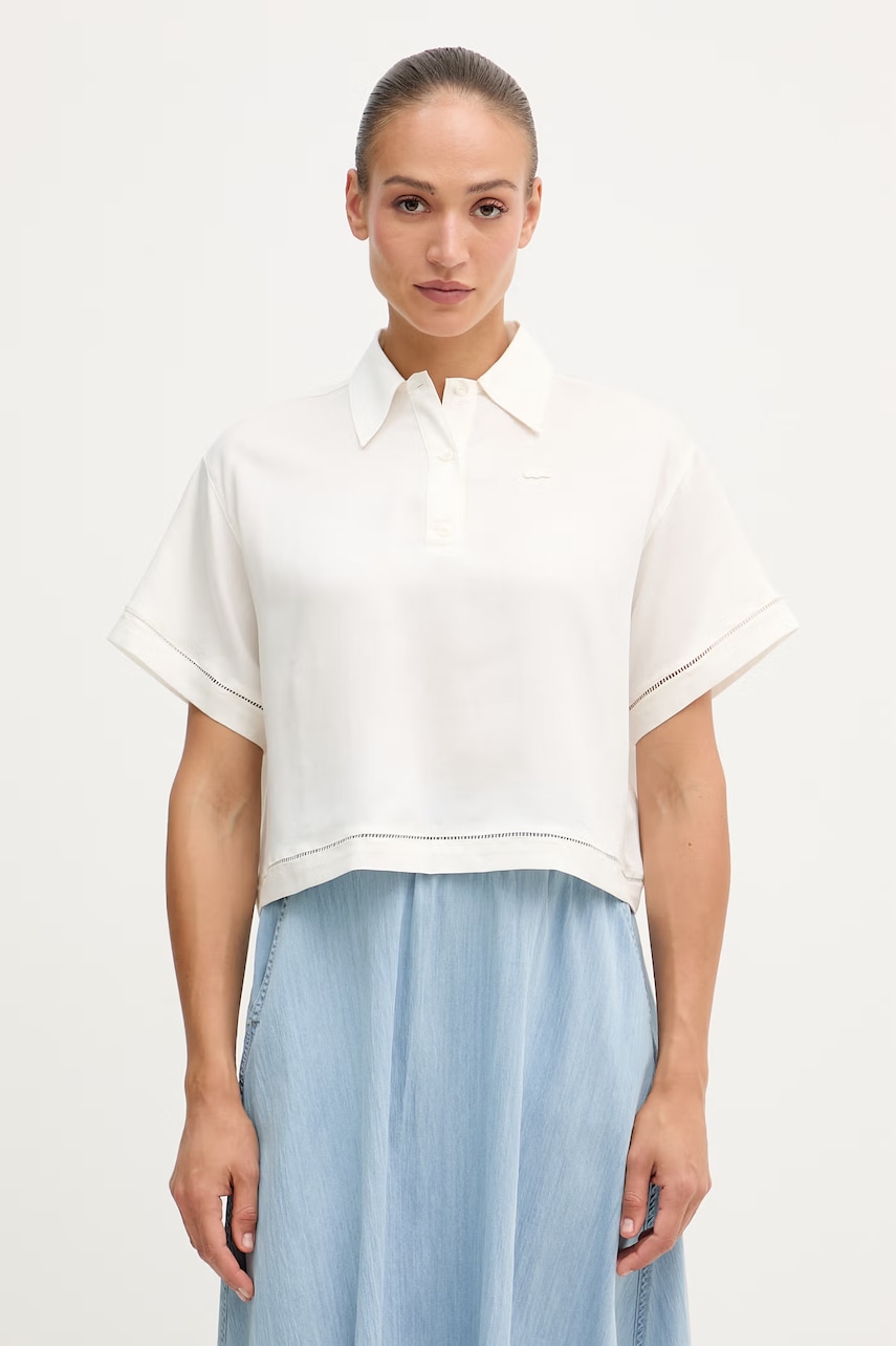 Lacoste polo z lyocellem damskie