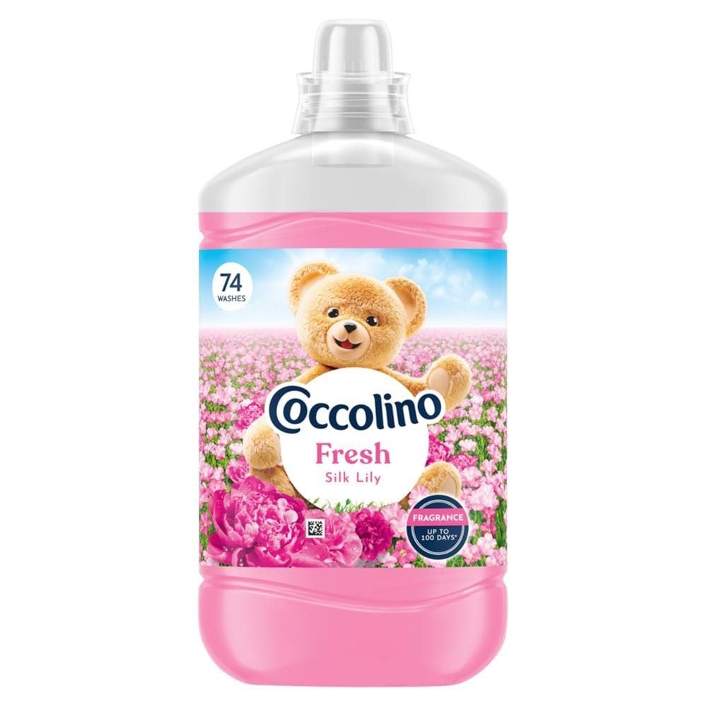 Coccolino Fresh Silk Lily Płyn do płukania tkanin koncentrat 1702 ml (74 prania)