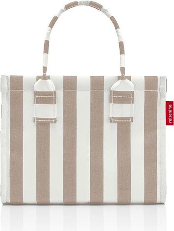 Torba Daily Shopper w paski XS brązowo-biała z recyklingu