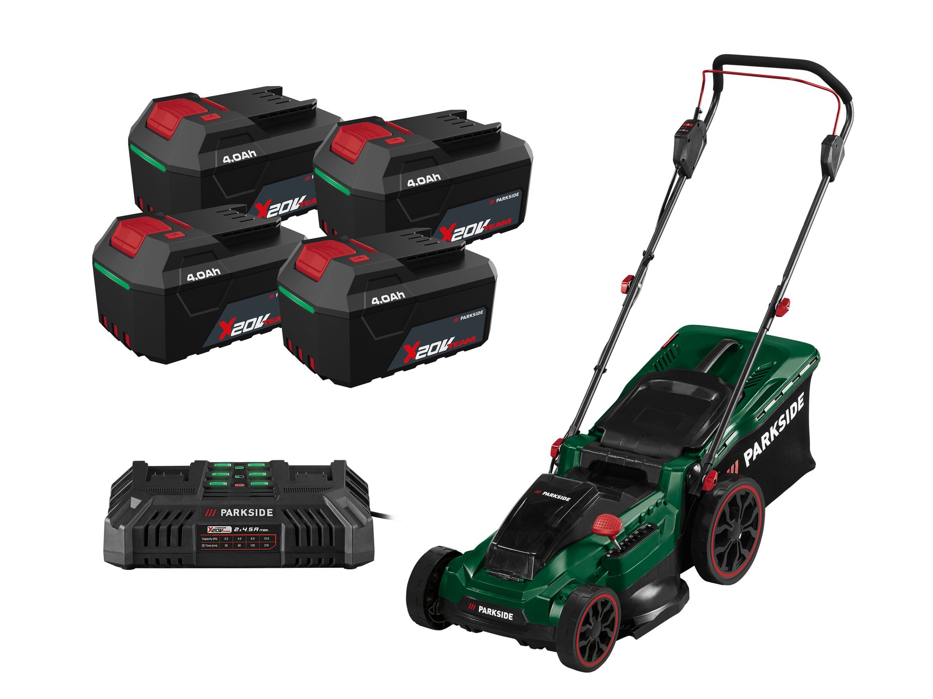 PARKSIDE Kosiarka 40 V PARM 41 A1 +4 akumulatory i ładowarka