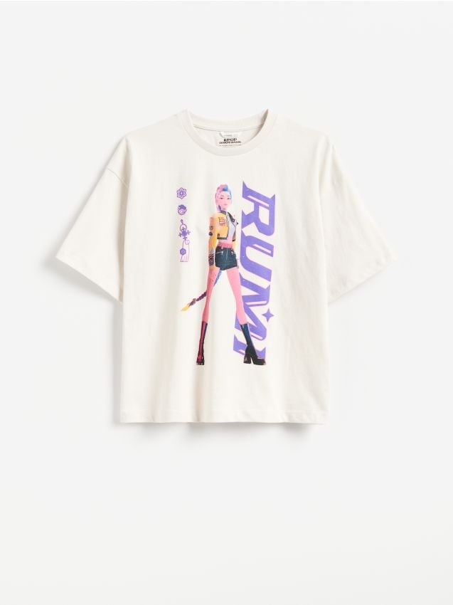 Reserved - T-shirt Kpop Demon Hunters™ - jasnoszary