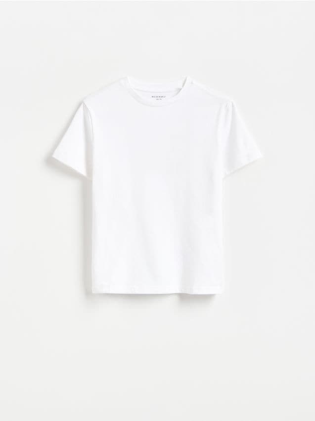 Reserved - Bawełniany t-shirt - biały