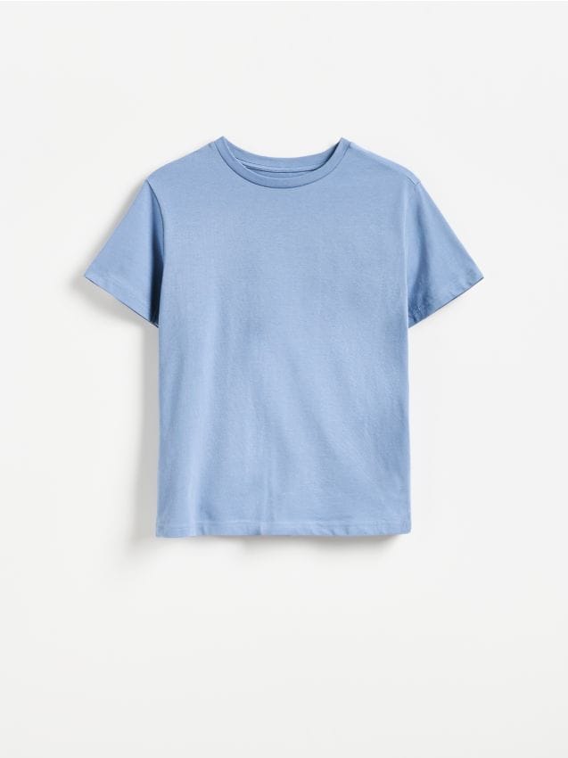 Reserved - Bawełniany t-shirt - granatowy