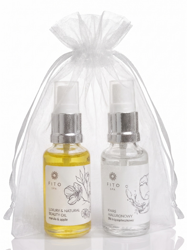 FITO SPA Zestaw do twarzy Owoce Miłości (Kwas hialuronowy 30ml + Olej Marula i Jabłoń 30ml)