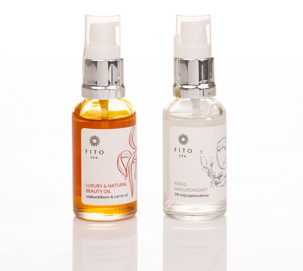 FITO SPA Zestaw do twarzy Rokitnikowe Love (Kwas hialuronowy 30ml + Olej Rokitnik i Marchew 30ml)