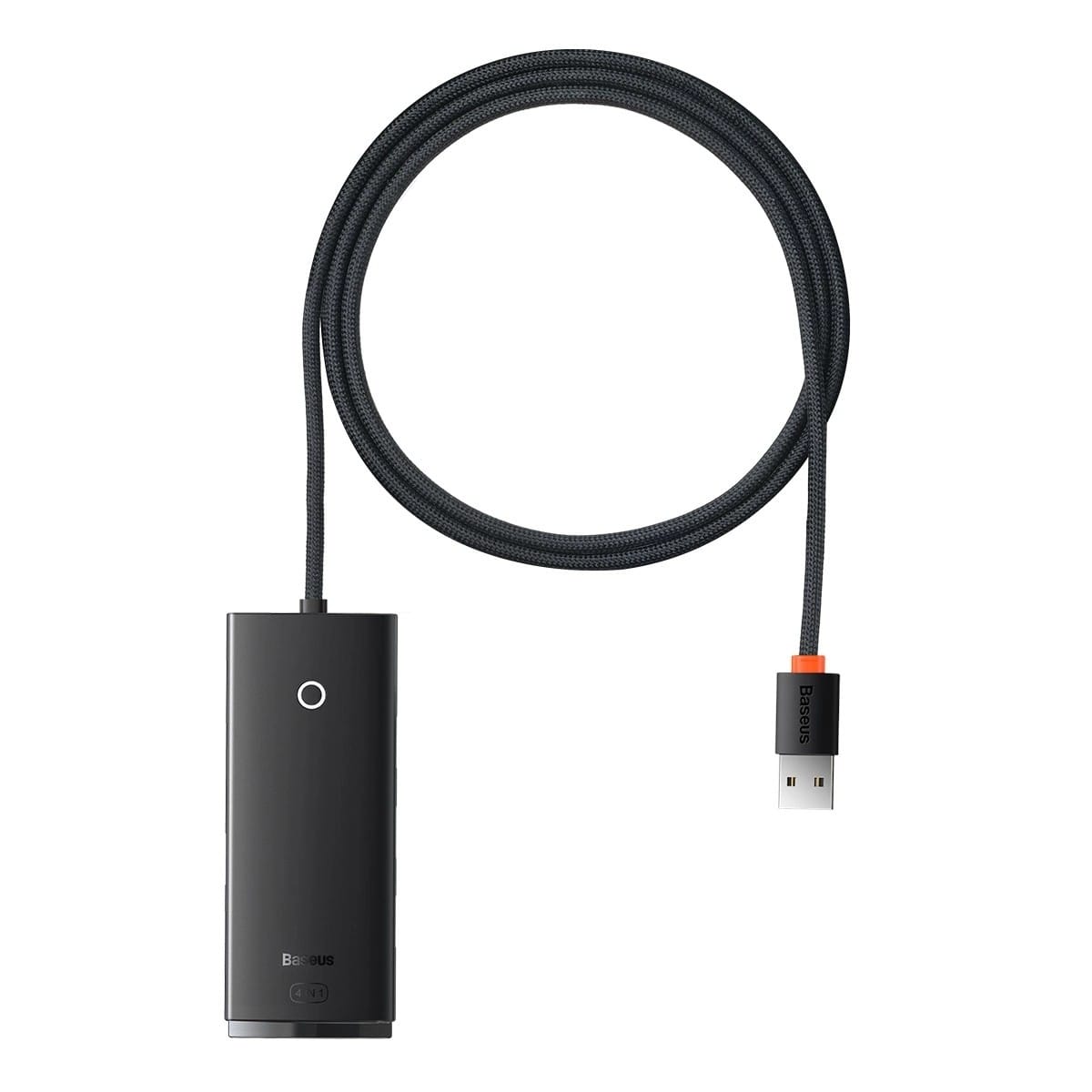 Baseus Lite Series 4w1 USB-A 4x USB-A 3.0 5Gb/s czarny WKQX030101