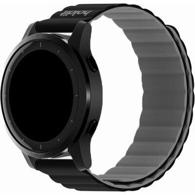 Pasek HOLDIT Silicone Magnet do Samsung Galaxy,Garmin,Huawei,Amazfit 20mm Czarno-szary