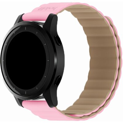 Pasek HOLDIT Silicone Magnet do Samsung Galaxy,Garmin,Huawei,Amazfit 22mm Różowo-beżowy
