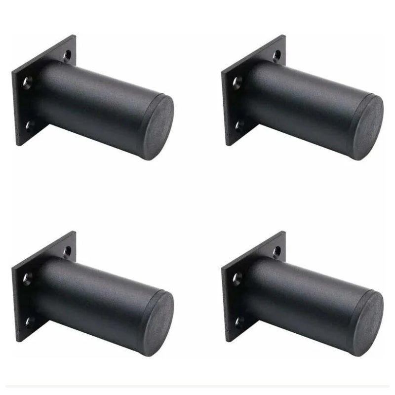 (Czarne) 4 matowe aluminiowe nogi meblowe, 80 mm, nogi do stolików TV, odpowiednie do stolików kawowych, szafek, podpór sof