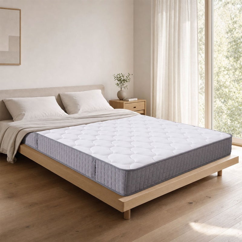Materac sprężynowy 140x200cm - grubość 25cm - twardość H3 - sprężyny kieszeniowe - ergonomiczny - biały