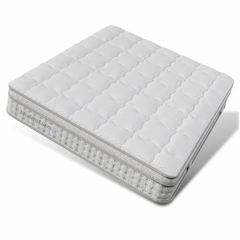 Materac sprężynowy 140x190cm - Poziom H3 - Pianka zimna o grubości 25cm - Ergonomiczny kształt - Certyfikat OEKO-TEX - Biały