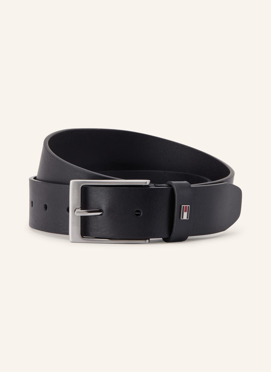 Tommy Hilfiger Skórzany Pasek Layton schwarz