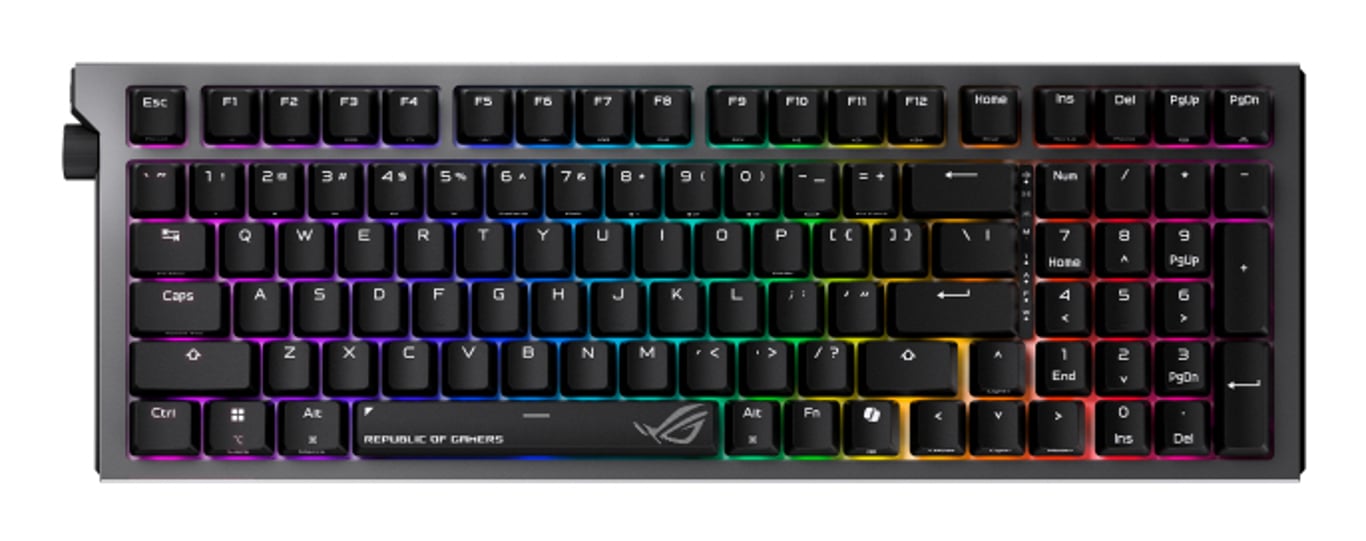 ASUS ROG Strix Morph 96 klawiatura Gaming USB + RF Wireless + Bluetooth QWERTZ Niemiecki Czarny 90MP04IF-BKUA03