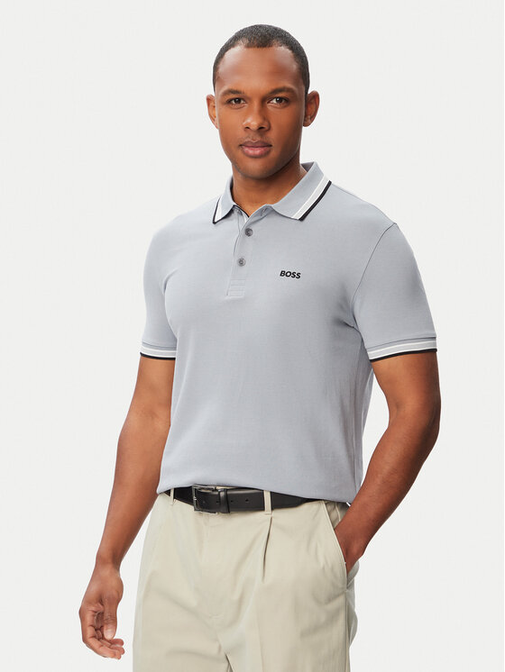 BOSS Polo Paddy 50469055 Zielony ciemny Regular Fit