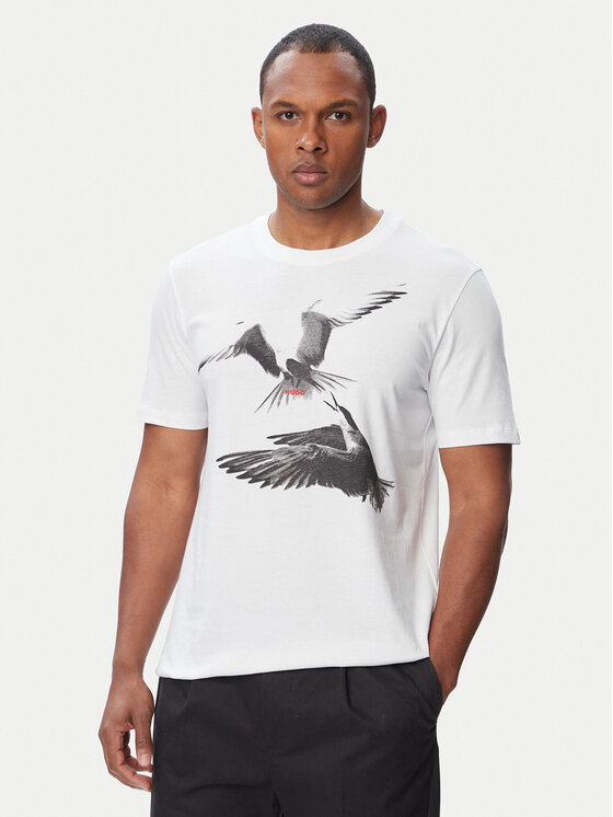 HUGO T-Shirt Dirunn 50564143 Biały Regular Fit