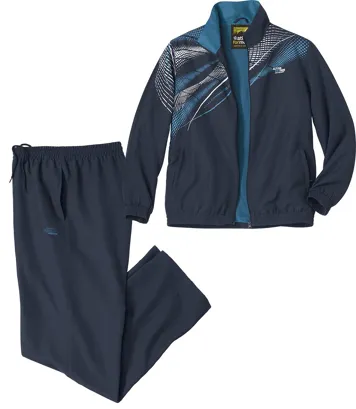 Komplet dresowy z mikrofibry Sport Team Mężczyzna Atlas For Men - Kolor : Granatowy - Rozmiar : 4XL