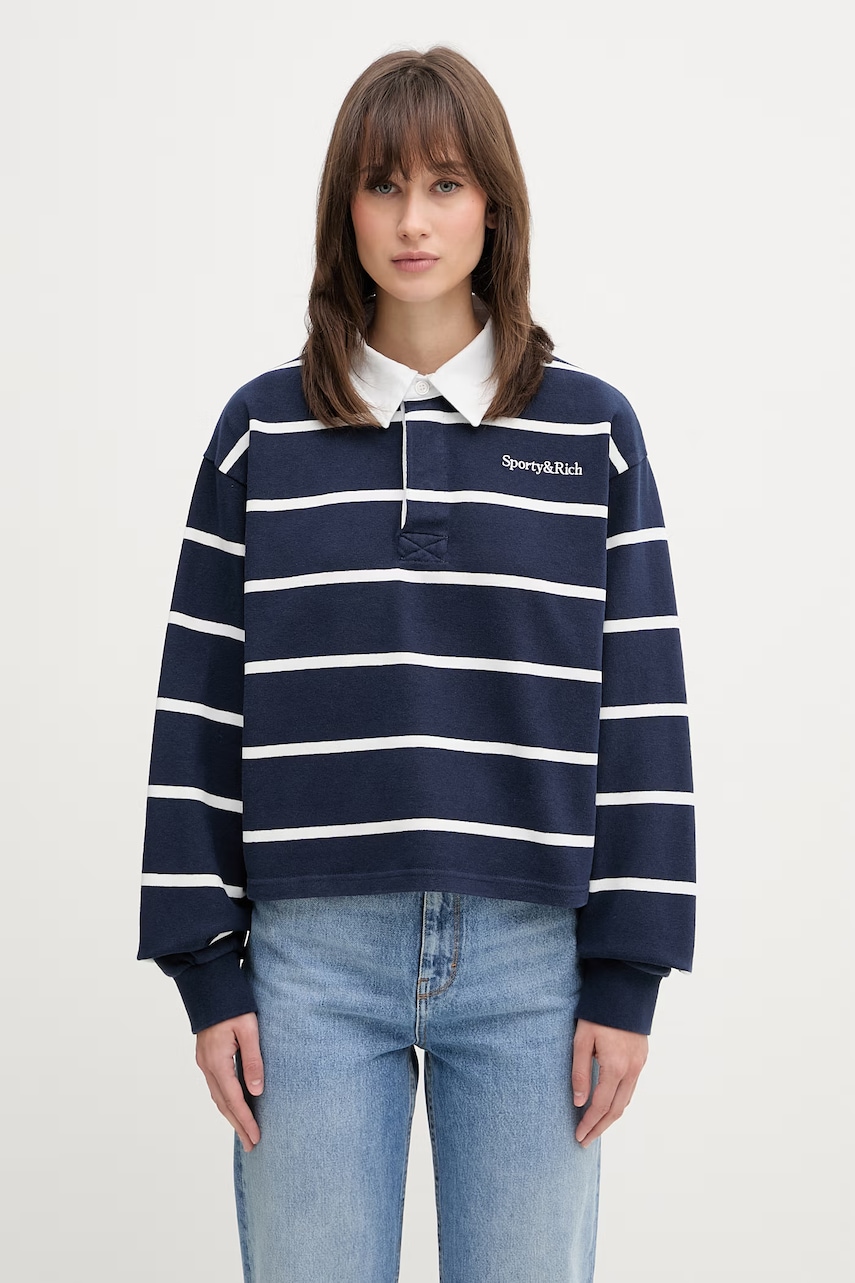 Sporty & Rich longsleeve damski bawełniany Serif