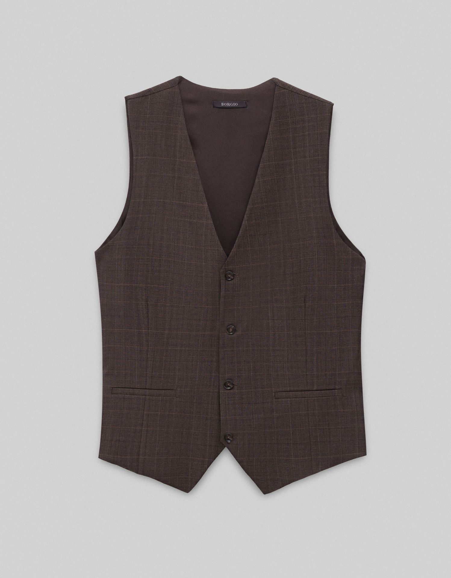 kamizelka venosa slim fit brązowa