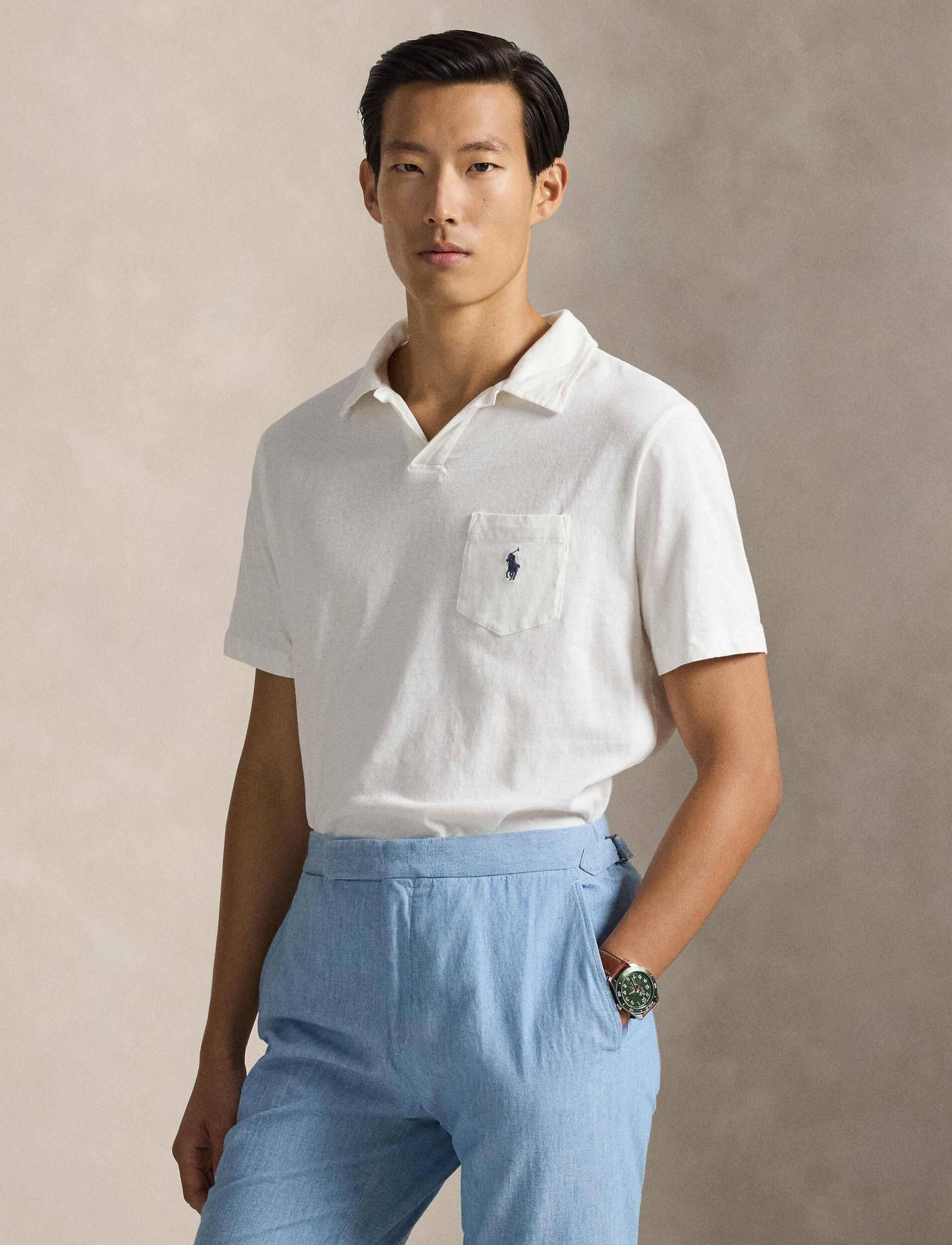 POLO RALPH LAUREN Polo Regular Fit z dodatkiem lnu