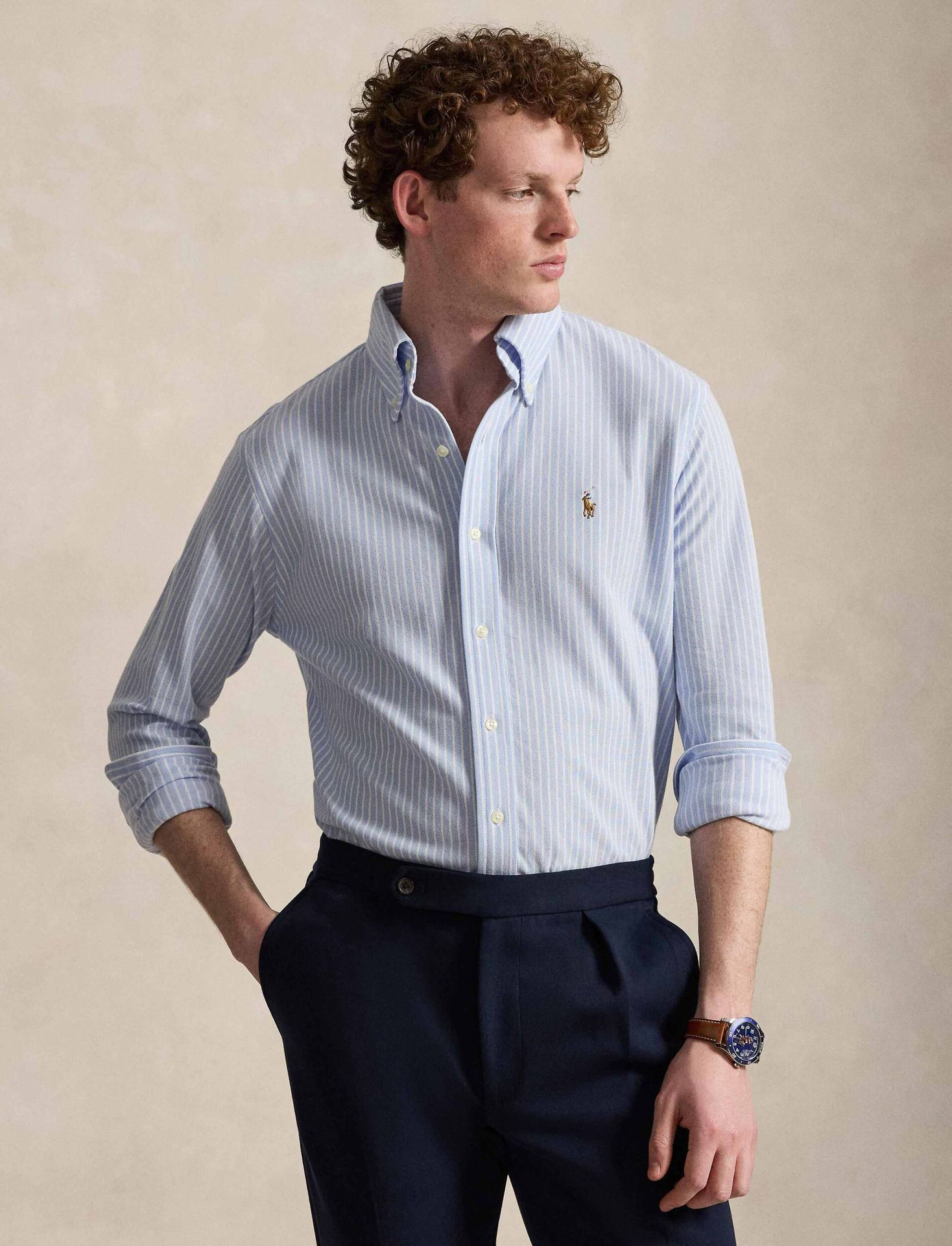 POLO RALPH LAUREN Koszula Slim Fit knit oxford