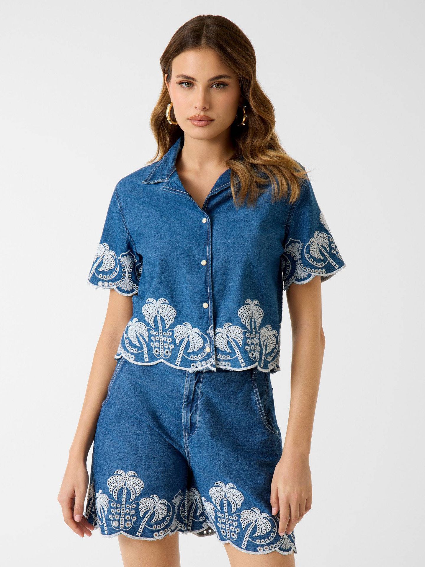 GUESS Jeansowa koszula PETRA Regular Fit