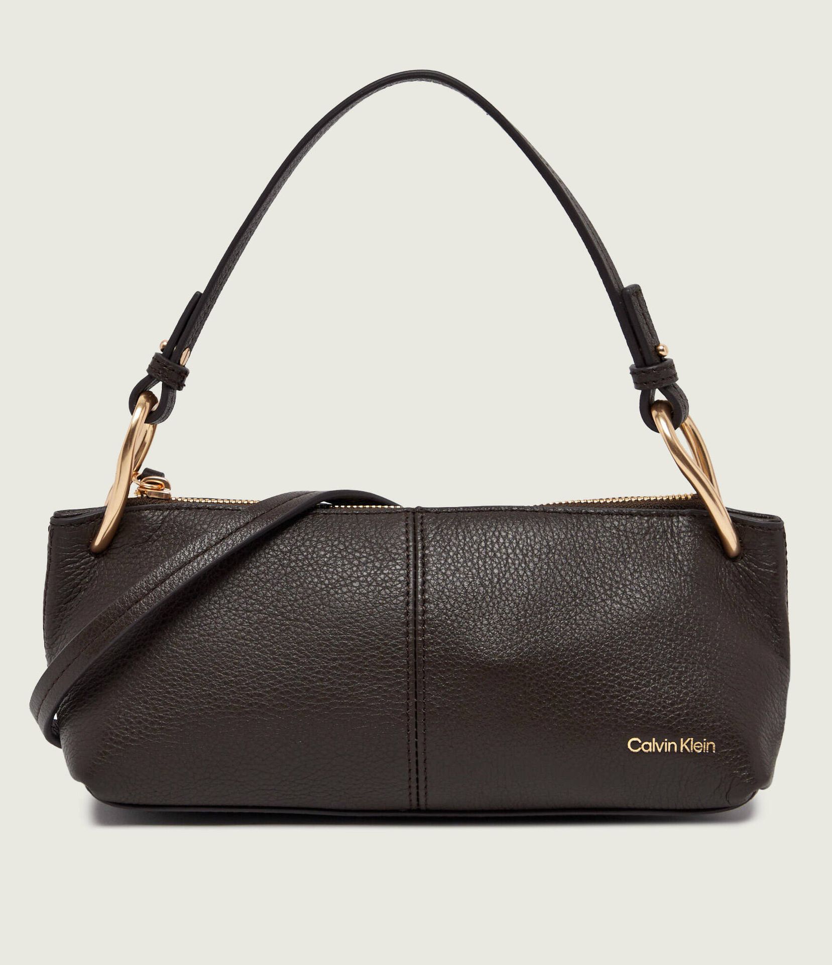 Calvin Klein Skórzana torebka na ramię