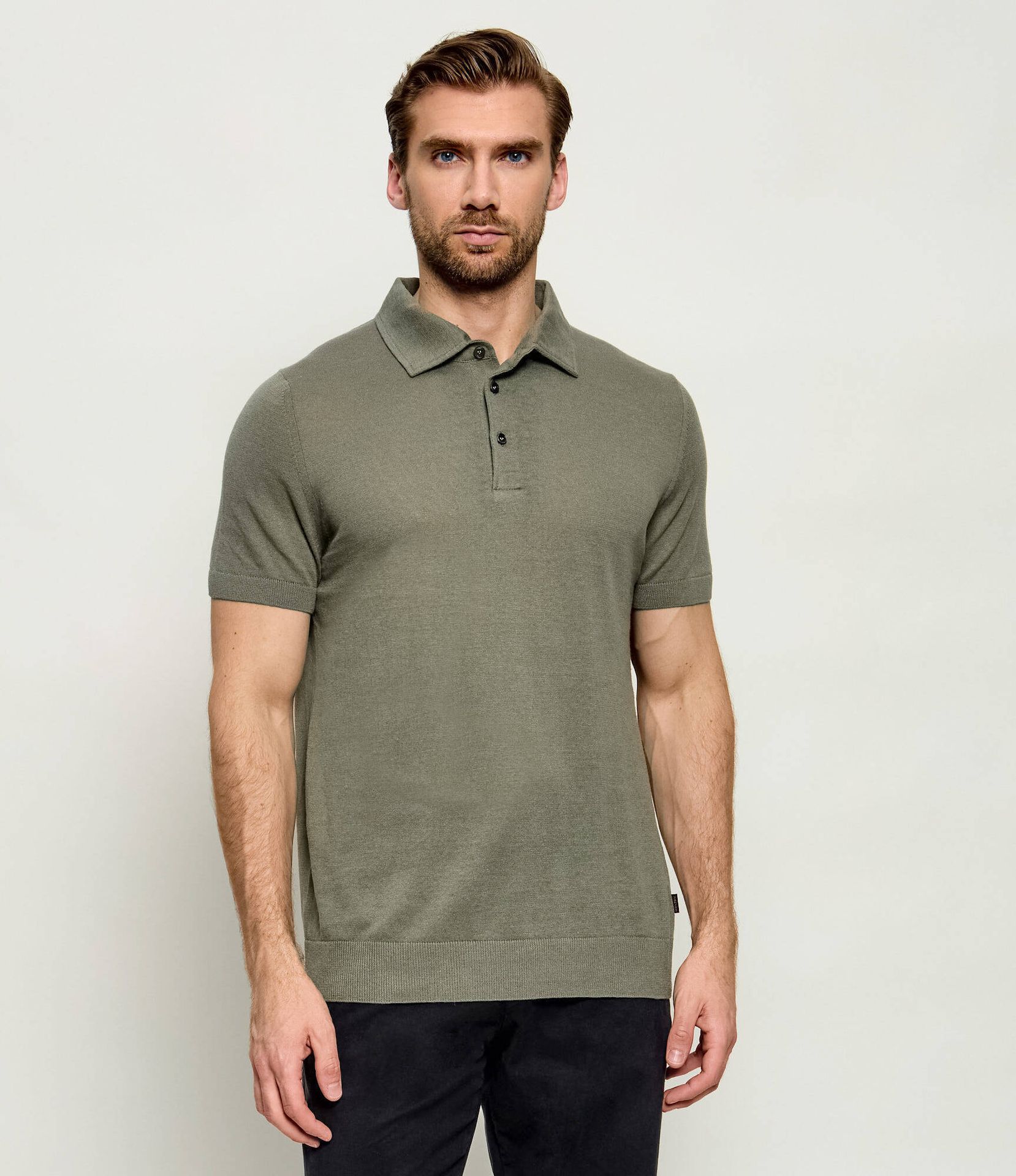 Windsor Lniane polo Lindo-PC Regular Fit