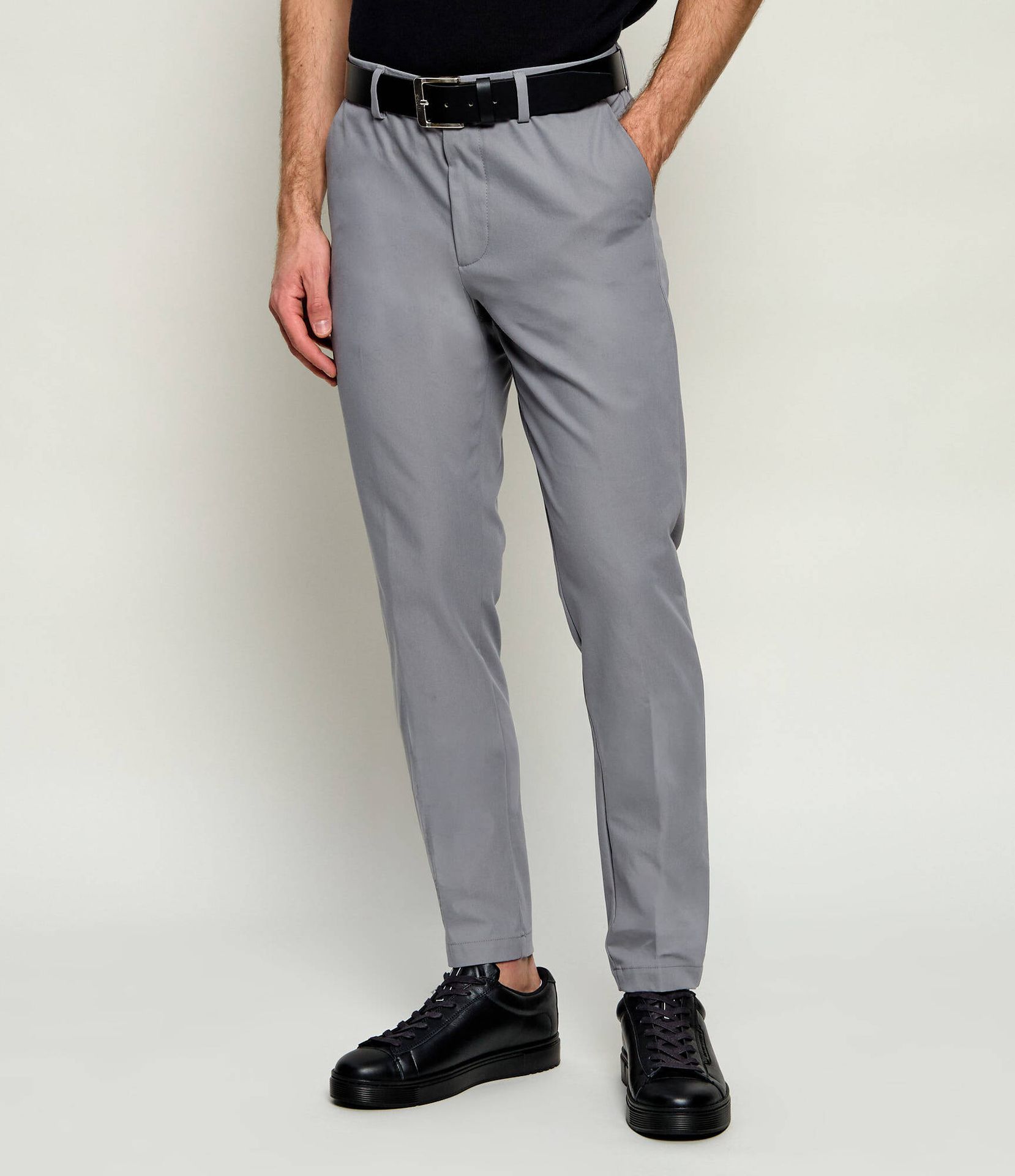 BOSS BLACK Spodnie chino P-Kaiton1-Zip Slim Fit