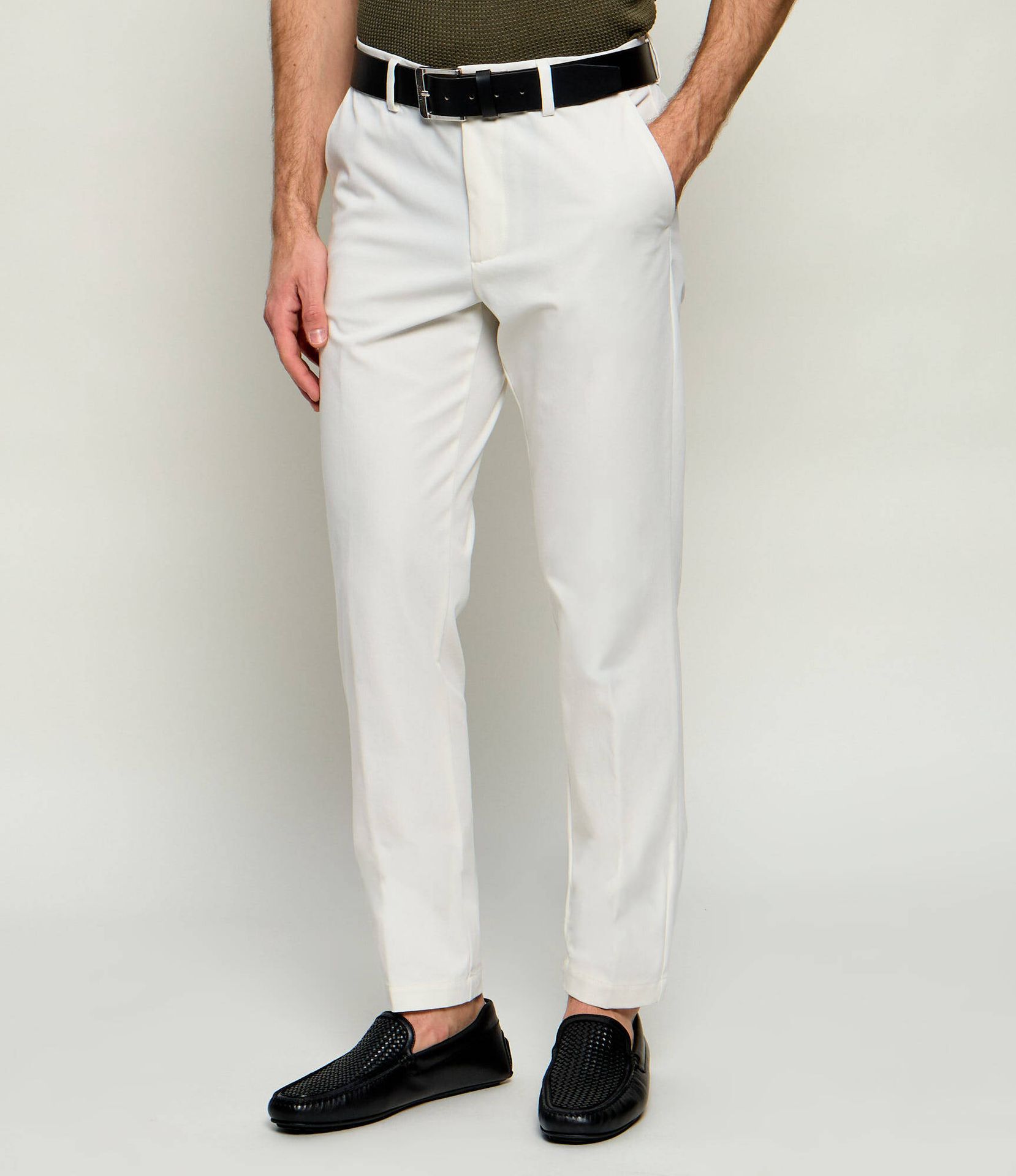 BOSS BLACK Spodnie chino P-Kaiton1-Zip Slim Fit