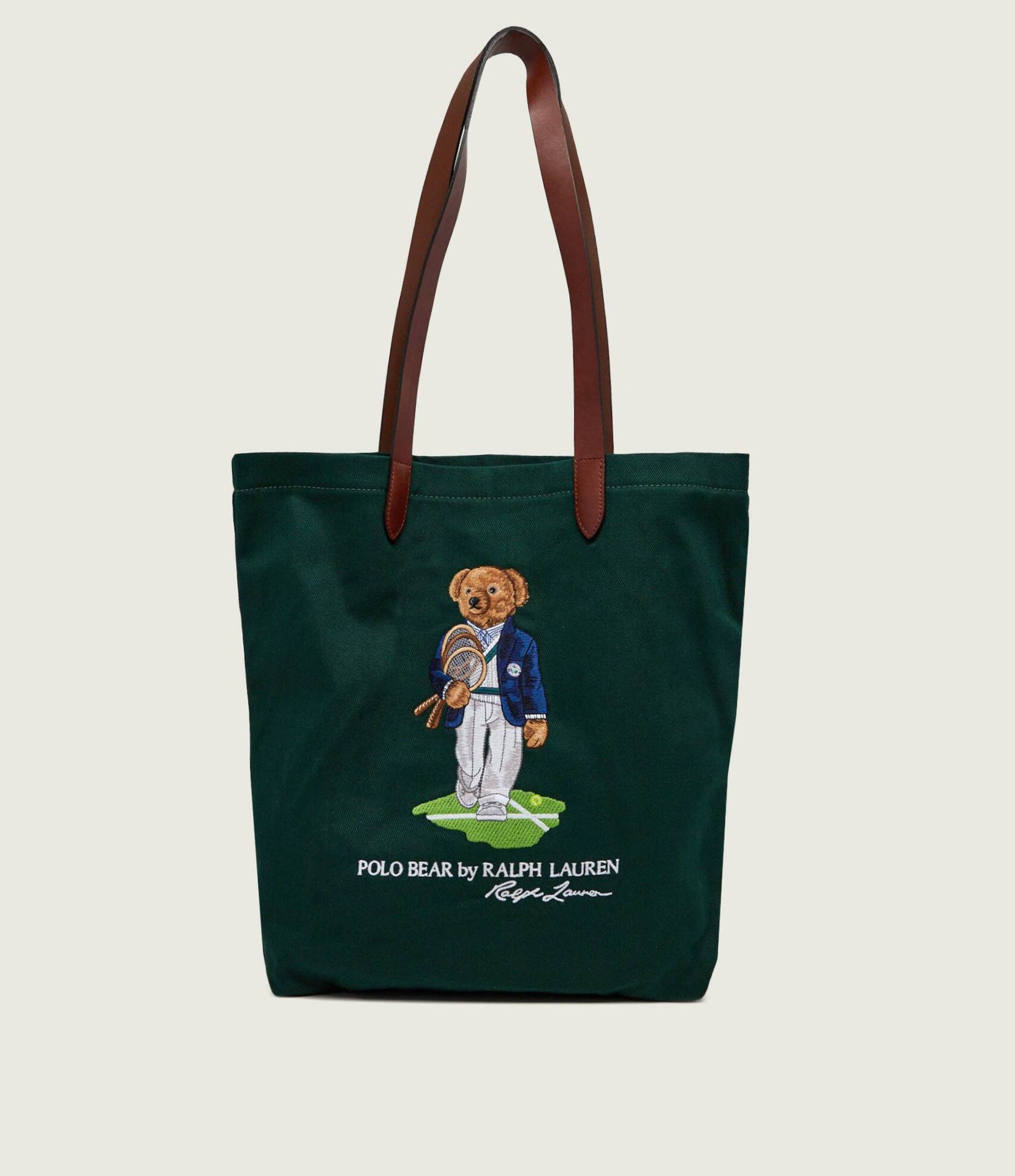 POLO RALPH LAUREN Shopperka Ralph Lauren x Wimbledon z dodatkiem skóry
