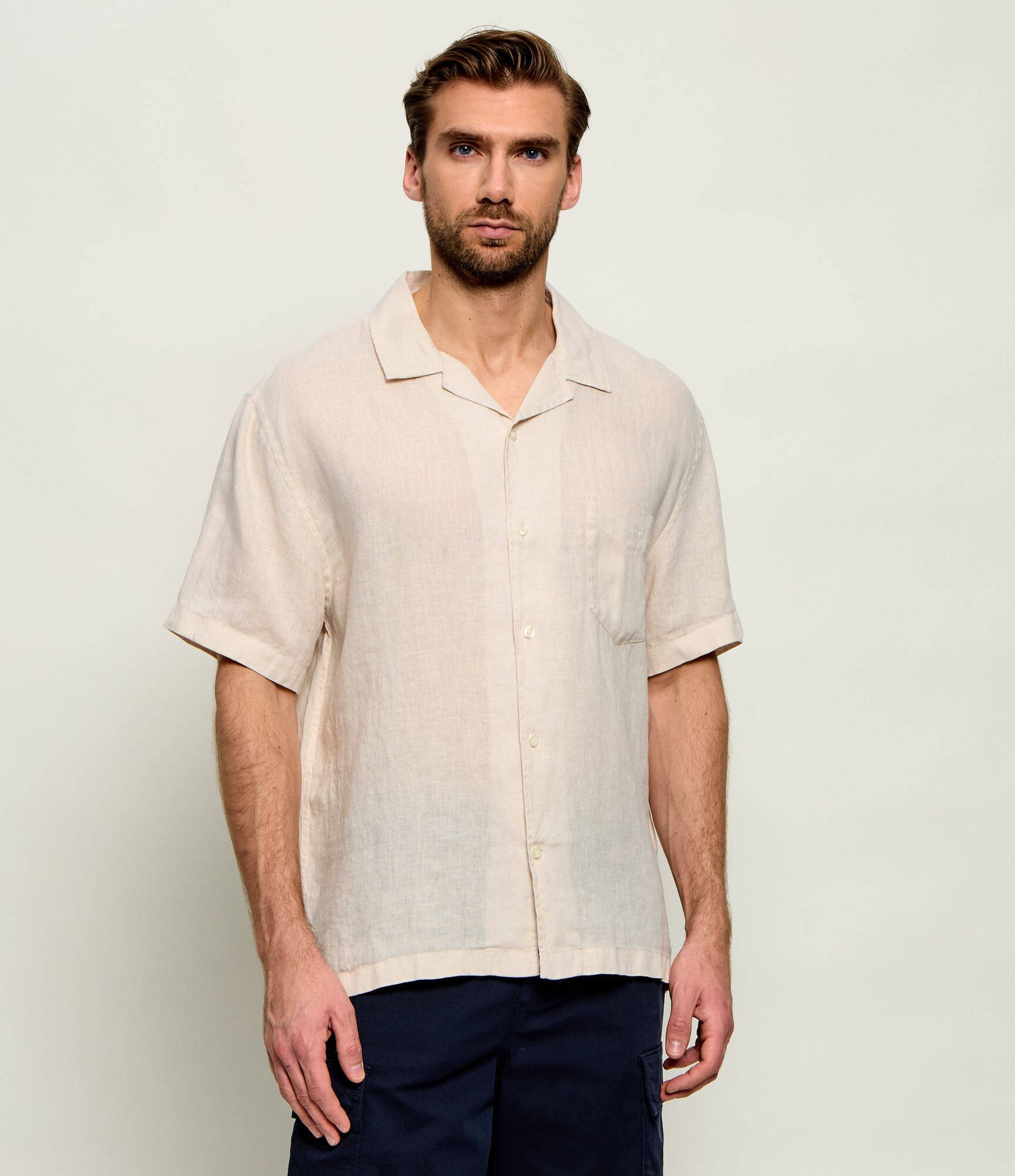 Gant Lniana koszula Regular Fit