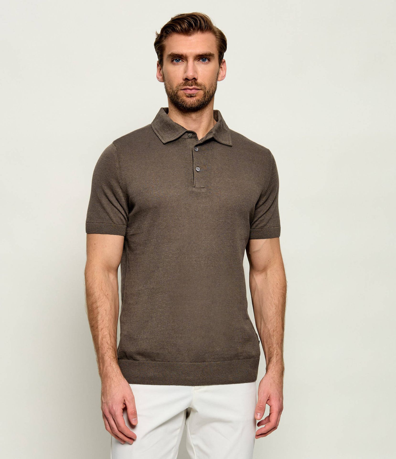 Windsor Lniane polo Lindo-PC Regular Fit