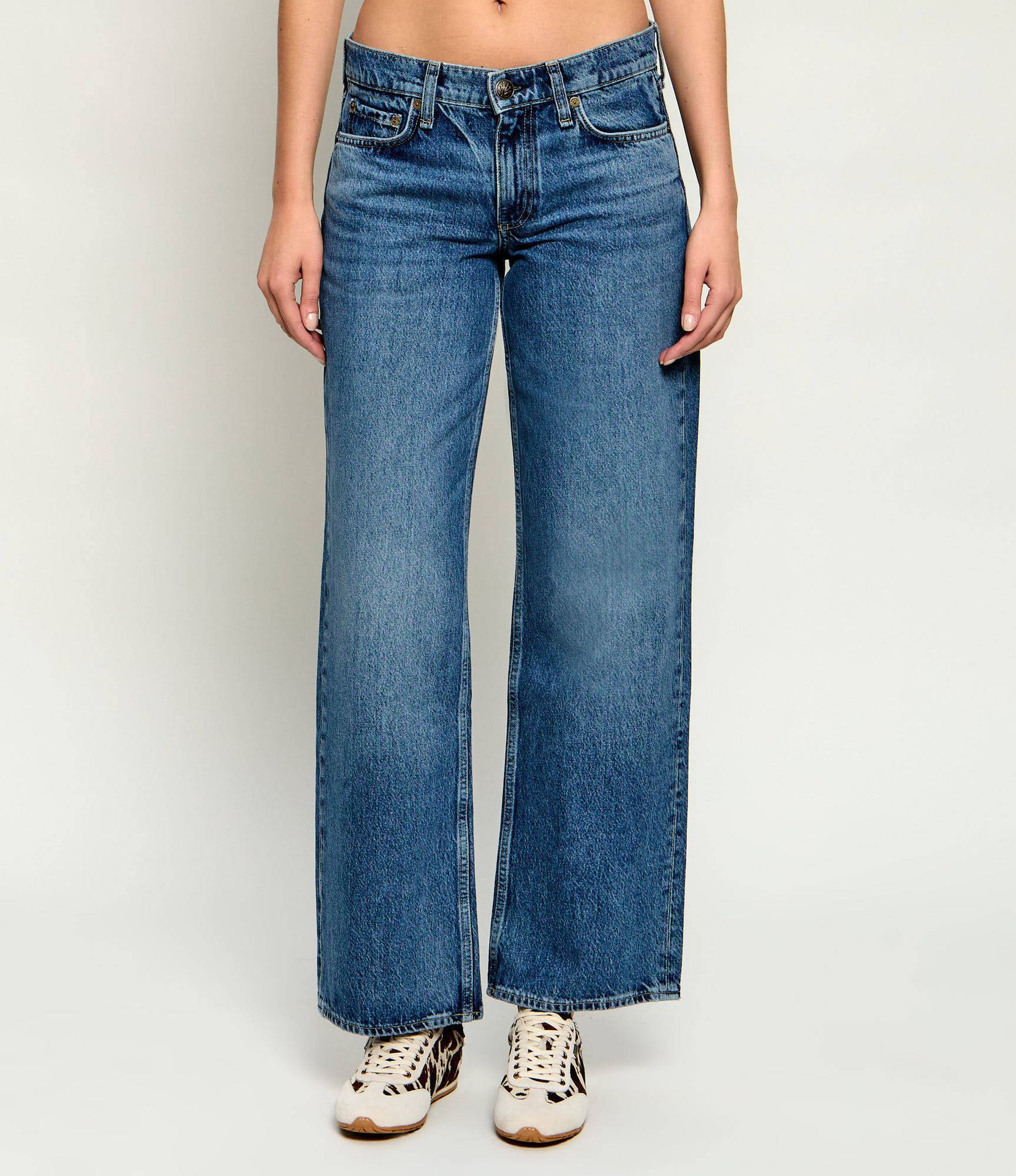 Rag&Bone Jeansy SAIGE Straight fit low rise